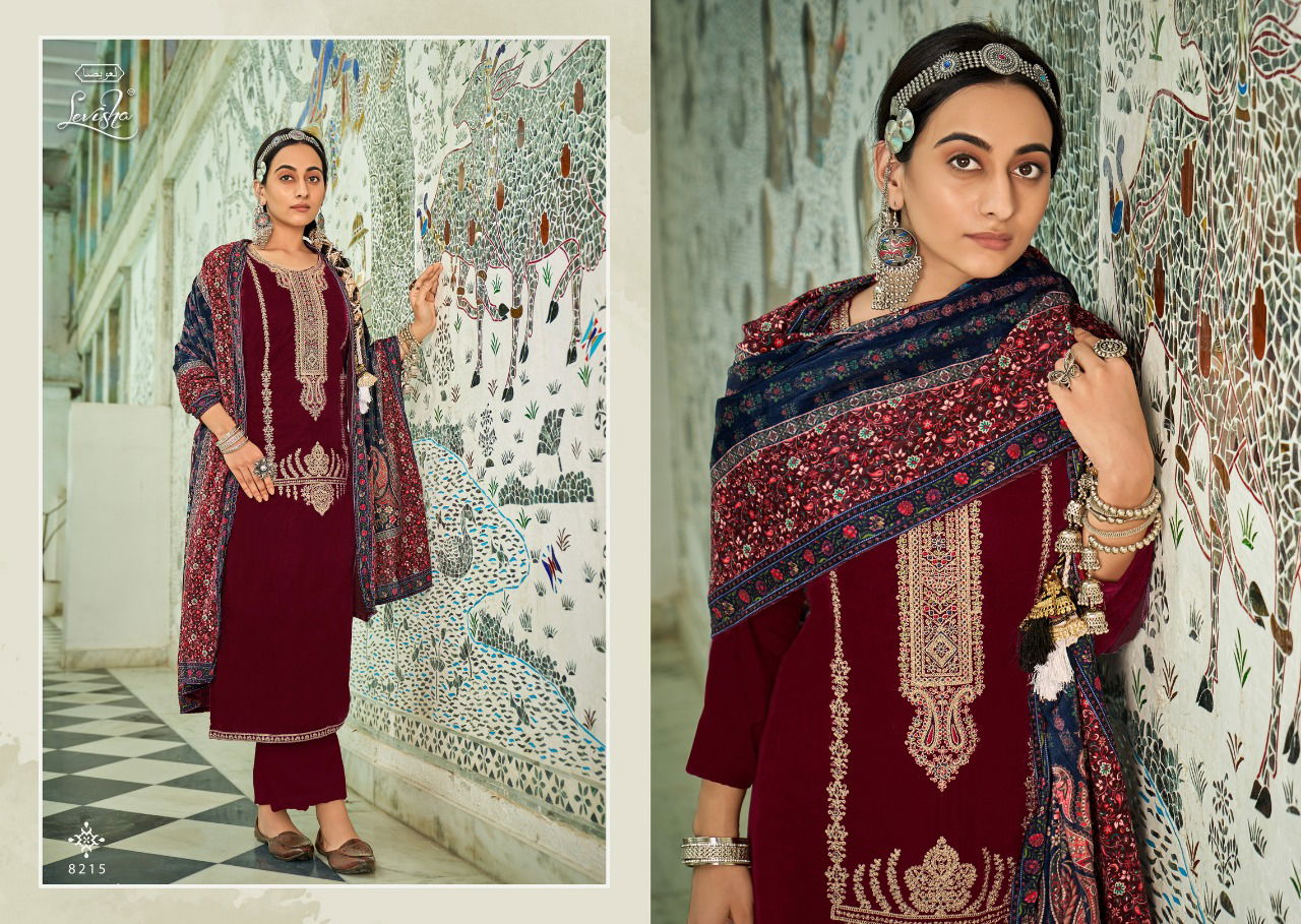 Levisha Mehnoor Pashmina Festival Wear Heavy Velvet Dress Material Collection 